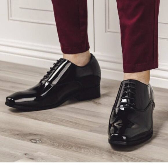 TOTO Other - TOTO Men's Invisible Height Increasing Elevator Patent Leather Shoes